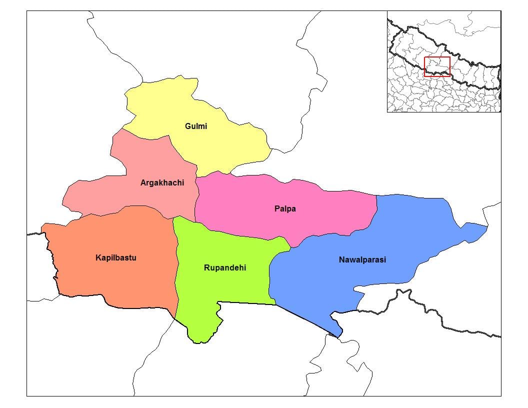 מפה של rupandehi נפאל