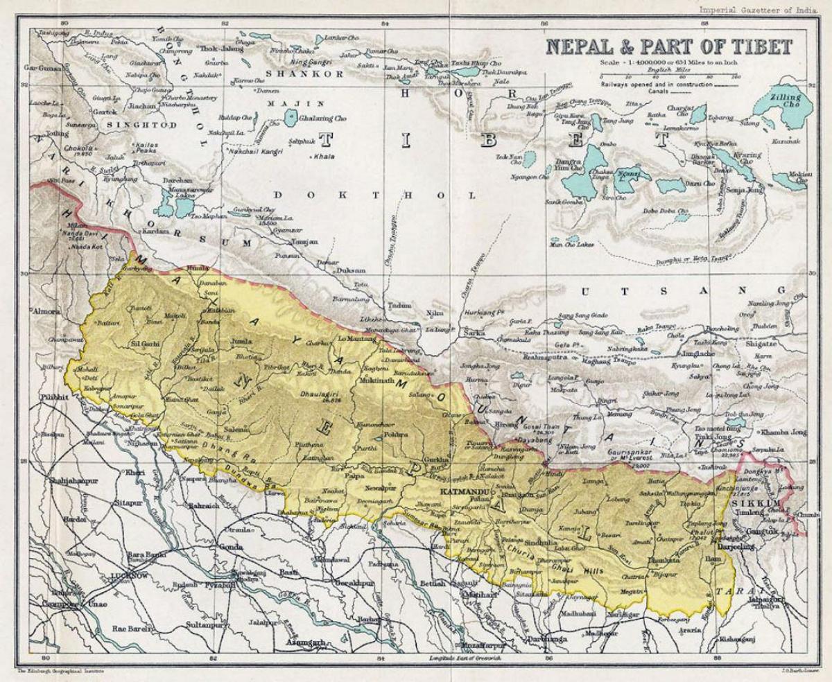 נפאל המפה הישנה.