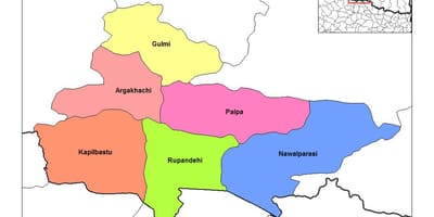מפה של rupandehi נפאל